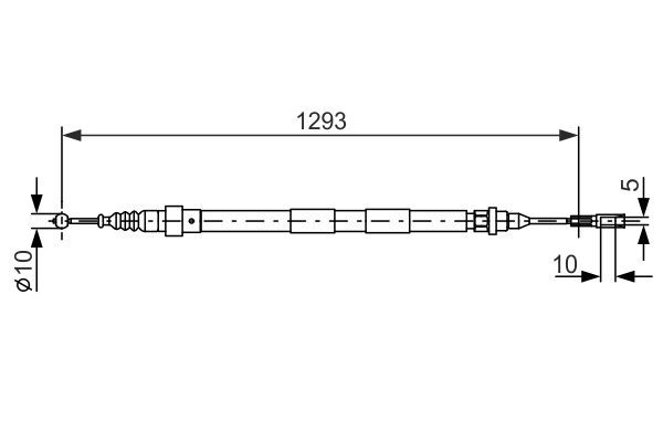 Ford Galaxy 1995-2006 Arası 2.0 i Bosch Marka Arka El Fren Teli