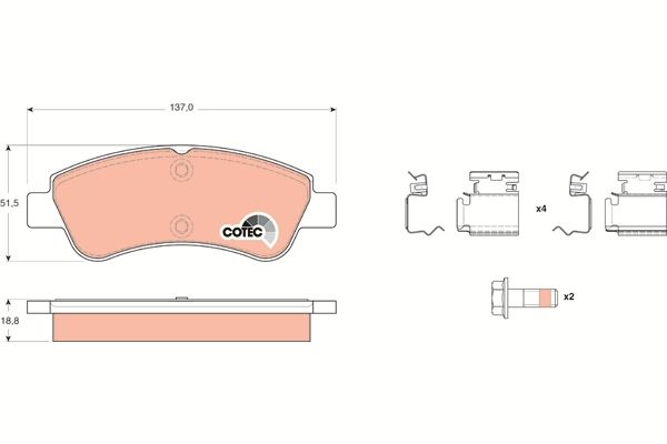 Citroen C3 2009-2013 Arası 1.6 HDi 110 TRW Marka Ön Balata