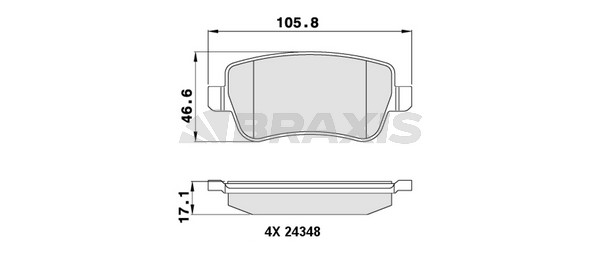 Fiat Croma 2005-2009 Arası 2.2 16V, 1.8 16V, 1.9 D Multijet, 2.4 D Multijet Braxis Marka Arka Balata