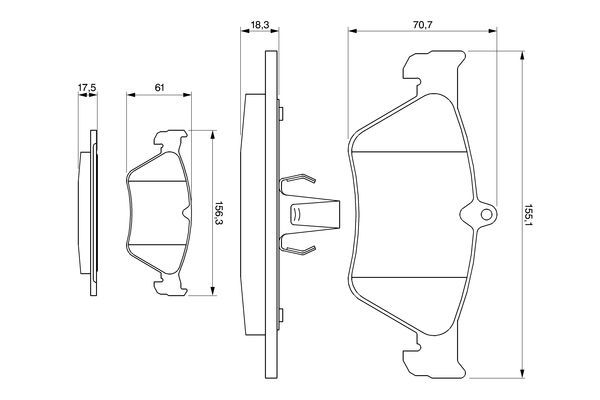 Opel Omega 1994-2005 Arası 2.0 16V Bosch Marka Ön Balata