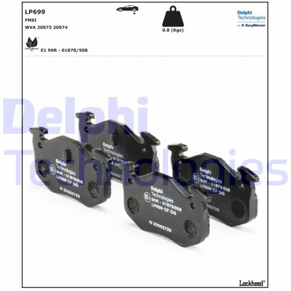 Renault 19 1988-2001 Arası 1.4 Cat, 1.7 Delphi Marka Arka Balata