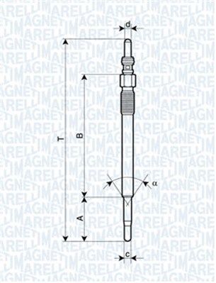 Citroen C3 2002-2006 Arası 1.4 HDi Magneti Marelli Marka Kızdırma Bujisi
