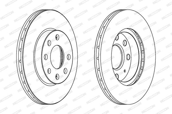 Opel Corsa 2000-2012 Arası 1.7 DI 16V Ferodo Marka Ön Hava Soğutmalı Fren Diski