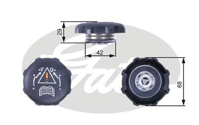 Peugeot 205 1983-2000 Arası 1.7 Diesel, 1.6 GTI, 1.9 GTI, 1.9 CTI, 1.6 CTI, 1.9 Diesel Gates Marka Radyatör Yedek Su Depo Kapağı
