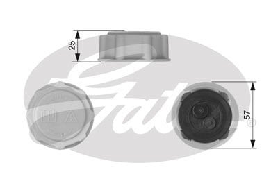 Ford Escort 1983-2002 Arası 1.6 D, 1.6 i, 1.4, 1.1, 1.6 Turbo RS, 1.8 D, 1.3, 1.6 XR3i Gates Marka Radyatör Yedek Su Depo Kapağı