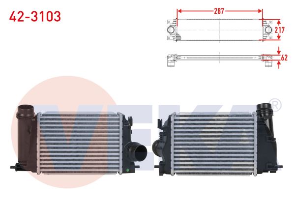 Megane IV 1.6 H4M Turbo Radyatörü (intercool) Veka 42-3103
