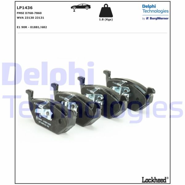 Volkswagen Golf 2004-2013 Arası 1.6 BiFuel Delphi Marka Ön Balata