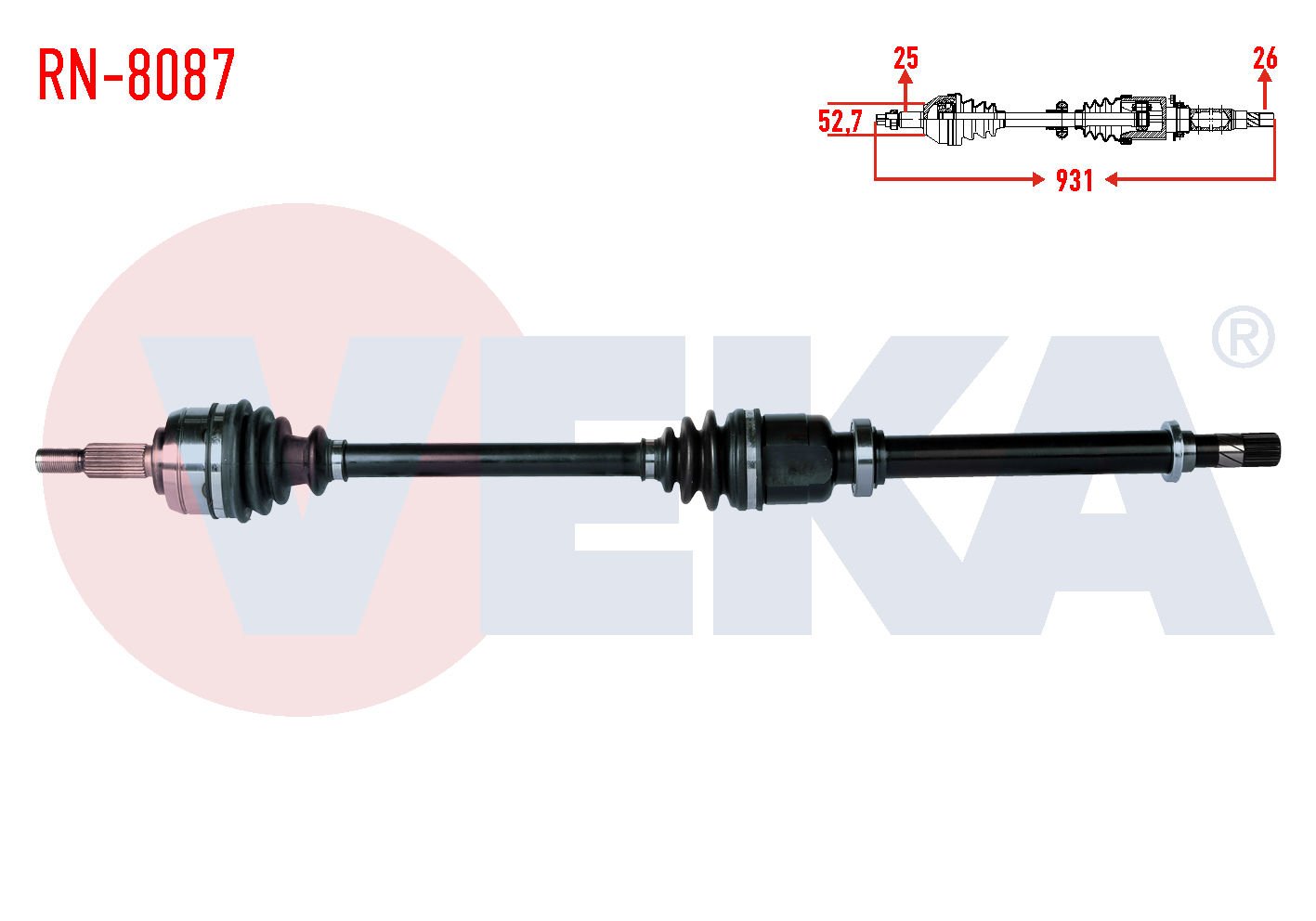 Fluence 1.6 16V 5 İleri Manuel Sağ Aks Veka RN-8087