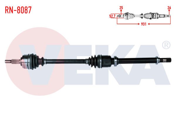 Fluence 1.6 16V 5 İleri Manuel Sağ Aks Veka RN-8087