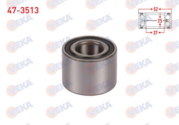 Clio III 1.5 Dci Sağ-Sol Arka Teker Rulmanı Veka 47-3513