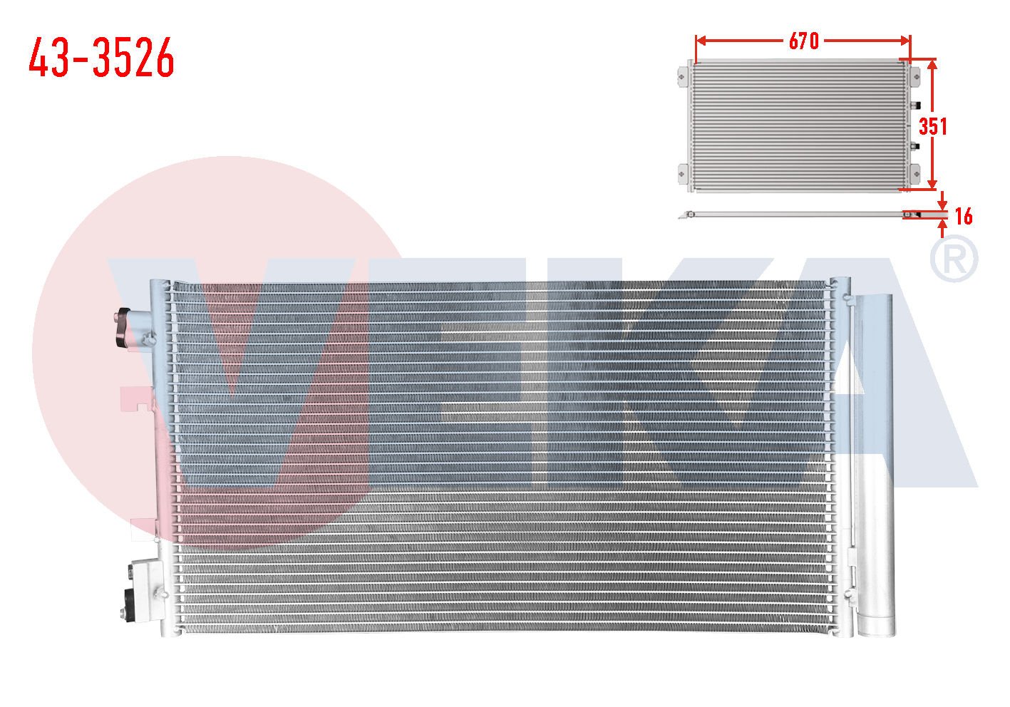 Megane III 1.5 dci Klima Radyatörü Veka 43-3526