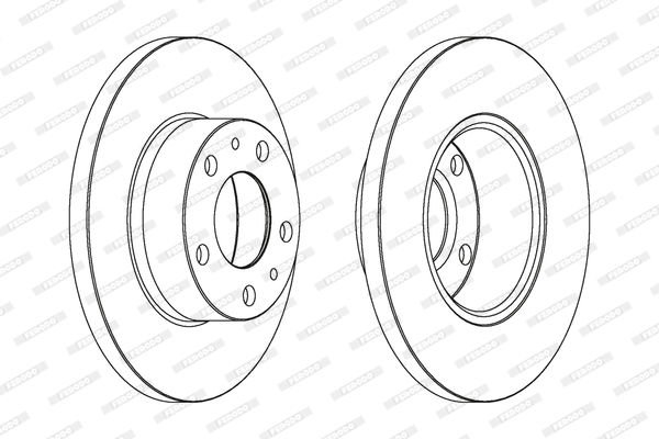 Fiat Ducato 1994-2005 Arası 1.9 TD Panorama/Combinato, 2.0 Panorama/Combinato, 2.5 TDI Panorama/Combinato, 2.5 D Combinato Ferodo Marka Ön Fren Diski