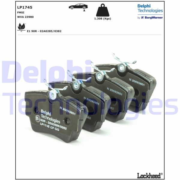 Volkswagen Transporter 1990-2004 Arası 1.9 TD, 2.5, 2.0, 2.5 Syncro, 2.4 D Delphi Marka Arka Balata