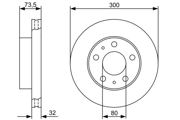 Fiat Ducato 2006-2010 Arası 140 Natural Power, 115 Multijet 2,0 D, 150 Multijet 3,0 D, 130 Multijet 2,3 D, 150 Multijet 2,3 D Bosch Marka Ön Fren Diski