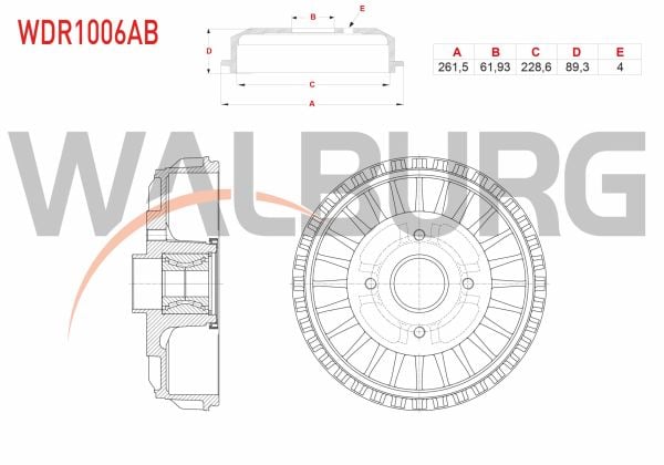 Clio IV 1.5 Dci Arka Fren Kampanası ''Tırnaklı'' Walburg WDR1006AB
