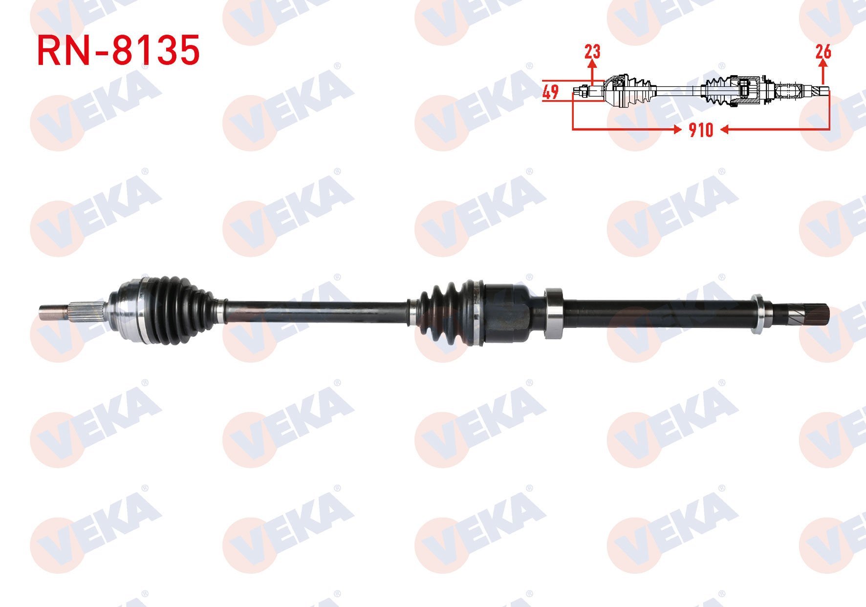 Clio IV 0.9 Tce Sağ Aks Komple Veka RN-8135