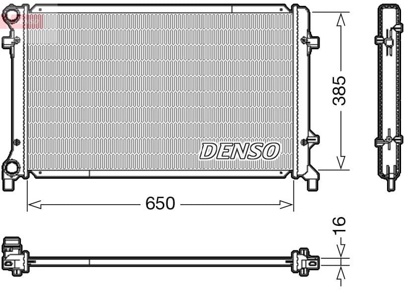 Audi A3 2003-2015 Arası 2.0 FSI, 1.6 E-Power Denso Marka Su Radyatörü
