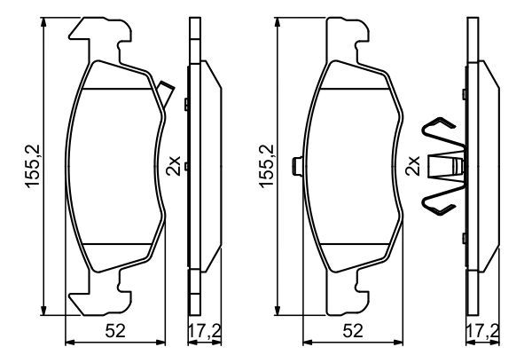 Opel Corsa 2014-2018 Arası 1.4 LPG Bosch Marka Ön Balata