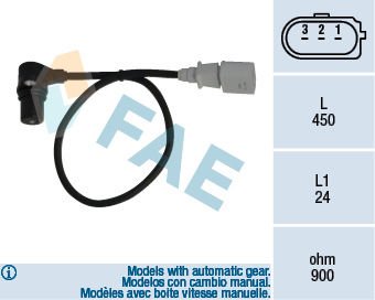 Volkswagen Passat 1996-2001 Arası 2.8 V6, 2.8 V6 Syncro/4motion FAE Marka Krank Sensörü
