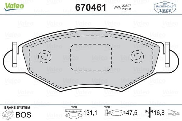 Peugeot 206+ 2009-2013 Arası 1.4 i Valeo Marka Ön Balata