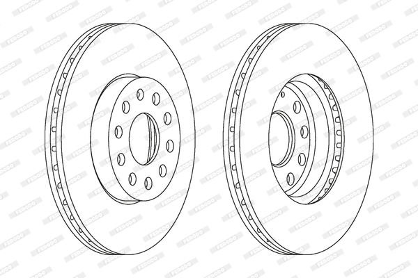 Audi A3 2004-2015 Arası 1.6 E-Power Ferodo Marka Ön Fren Diski
