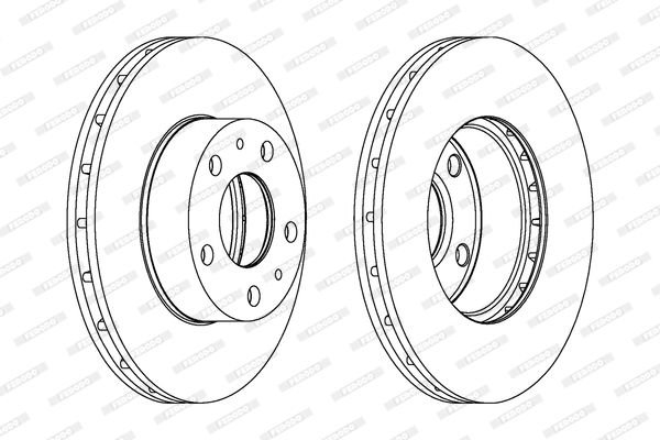 Fiat Ducato 2006-2010 Arası 140 Natural Power, 160 Multijet 3,0 D, 100 Multijet 2,2 D, 120 Multijet 2,3 D, 150 Multijet 3,0 D Ferodo Marka Ön Hava Soğutmalı Fren Diski