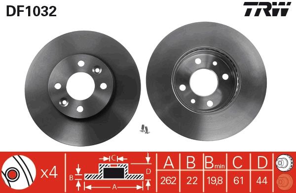 Renault Safrane 1992-1997 Arası 2.1 dT, 3.0 V6 TRW Marka Ön Havalı Fren Diski