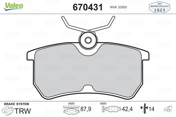 Ford Focus 1998-2009 Arası 1.8 16V Valeo Marka Arka Balata