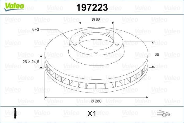 Opel Frontera 1992-2004 Arası 2.8 TD, 2.0 i, 2.5 TDS, 2.2 i Valeo Marka Ön Fren Diski