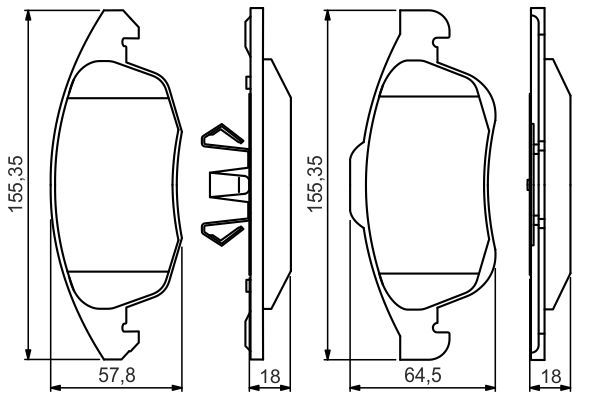 Citroen Ds5 2011-2015 Arası 1.6 HDi 110 Bosch Marka Ön Balata