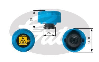 Fiat Punto Evo 2008-2012 Arası 1.4 Natural Power, 1.3 D Multijet Gates Marka Radyatör Yedek Su Depo Kapağı