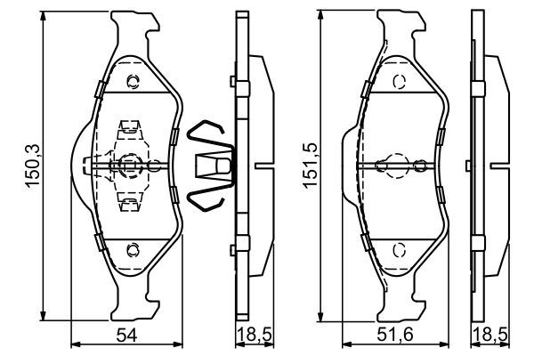 Ford Fiesta 1995-2006 Arası 1.3 i, 1.4 i 16V, 1.8 D, 1.25 i 16V, 1.3 Bosch Marka Ön Balata