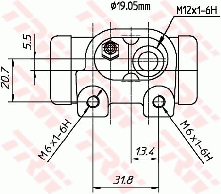 Citroen C2 2003-2017 Arası 1.4 HDi TRW Marka Sağ-Sol Uyumlu ABSSIZ Fren Silindiri