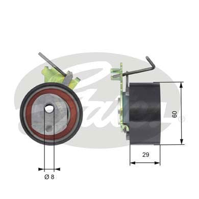 Citroen C4 2004-2014 Arası 1.4 16V Gates Marka Vantilatör Kayış Gergi Rulmanı