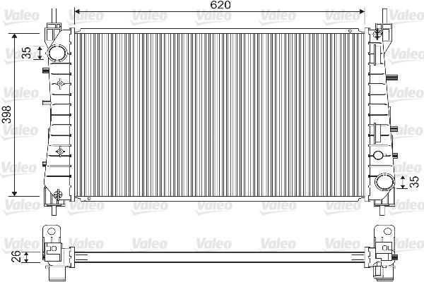 Fiat Linea 2006-2010 Arası 1.3 D Multijet, 1.4 T-Jet, 1.6 D Multijet Valeo Marka Su Radyatörü