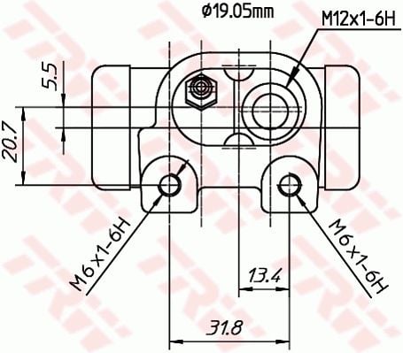 Citroen C2 2003-2017 Arası 1.4 TRW Marka Sağ-Sol Uyumlu ABSSIZ Fren Silindiri