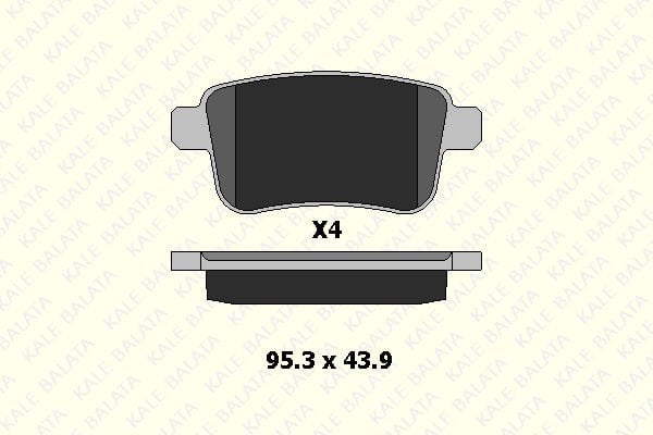 Renault Kangoo 2008-2013 Arası 1.6, 1.5 dCi 75, Z.E., 1.6 16V, 1.5 dCi 110, 1.5 dCi Kale Marka Arka Balata