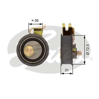 Volkswagen Golf 1997-2008 Arası 1.8, 1.8 T Gates Marka Vantilatör Kayış Gergi Rulmanı