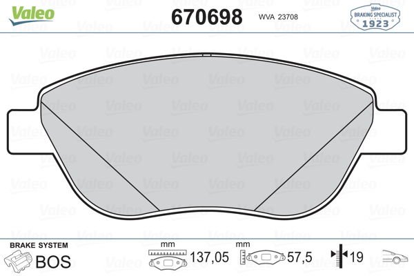 Fiat Idea 2003-2007 Arası 1.9 JTD Valeo Marka Ön Balata