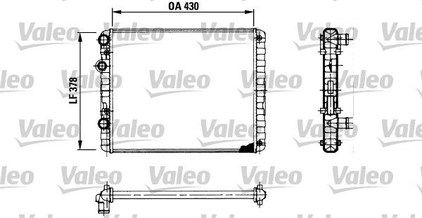 Volkswagen Polo 1994-2009 Arası 75 1.6, 60 1.4, 45 1.0, 100 1.4 16V, 55 1.3, 64 1.9 SDI Valeo Marka Su Radyatörü