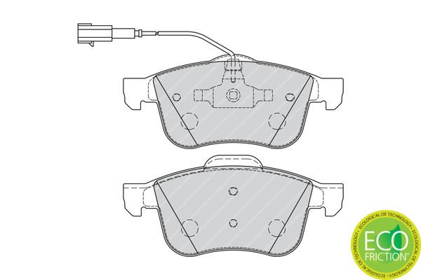 Alfa Romeo 159 2005-2012 Arası 1.9 JTS, 2.2 JTS, 1.9 JTDM 16V, 1.9 JTDM 8V Ferodo Marka Ön Fişli Balata