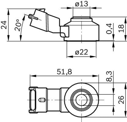Porsche 911 2004-2013 Arası 3.8 Turbo Bosch Marka Vuruntu Sensörü