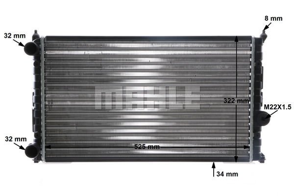 Volkswagen Polo 1995-2009 Arası 75 1.6, 90 1.8 Mahle Marka Su Radyatörü