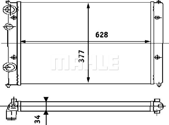 Volkswagen Polo 1995-2009 Arası 64 1.9 SDI Mahle Marka Su Radyatörü