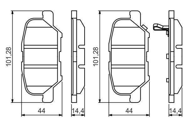 Citroen C4 2010-2014 Arası 1.6 HDi 115, 1.6 HDi 115 AWC, 1.6 Bosch Marka Arka Balata