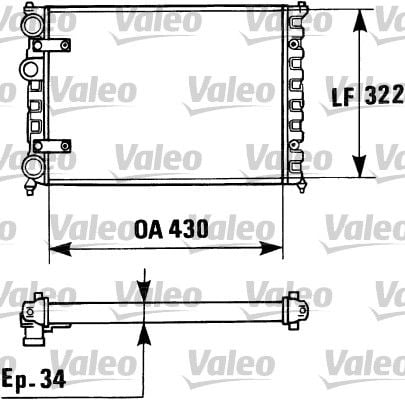 Volkswagen Polo 1995-2009 Arası 64 1.9 SDI Valeo Marka Su Radyatörü