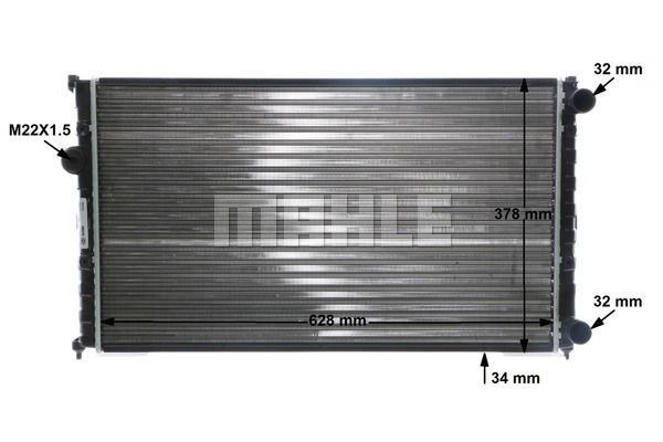 Volkswagen Polo 1995-2009 Arası 100 1.6 Mahle Marka Su Radyatörü