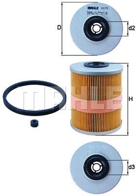 Opel Astra 1998-2009 Arası 1.7 TD, 2.0 DI Mahle Marka Mazot Yakıt Filtresi