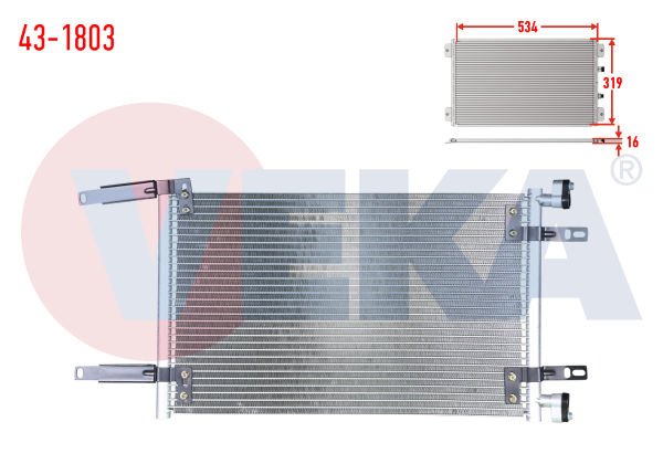 Doblo 1.9D Klima Radyatörü Veka 43-1803