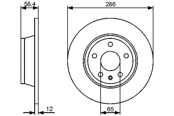 Audi Tt 2006-2015 Arası 2.0 TFSI quattro Bosch Marka Arka Fren Diski